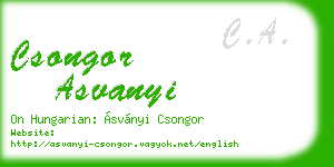 csongor asvanyi business card