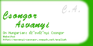 csongor asvanyi business card